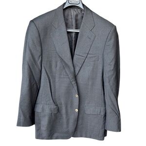 Vintage Dunhill Men's Charcoal Blue Blazer‎ 100% Wool Beautiful Quality 44L
